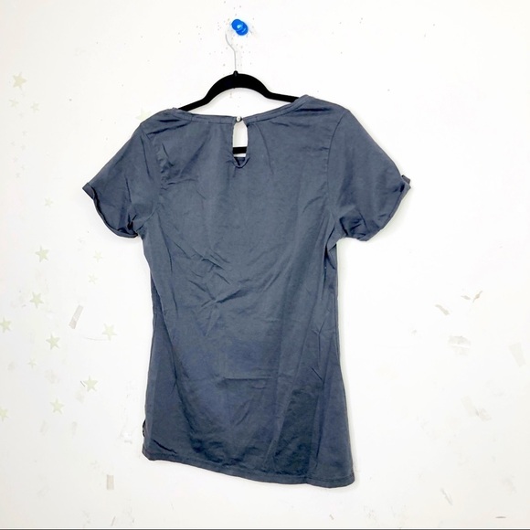 𝅺Scotch & Soda Maison Scotch Les Bon Vivants dark gray graphic T-shirt - Picture 2 of 11